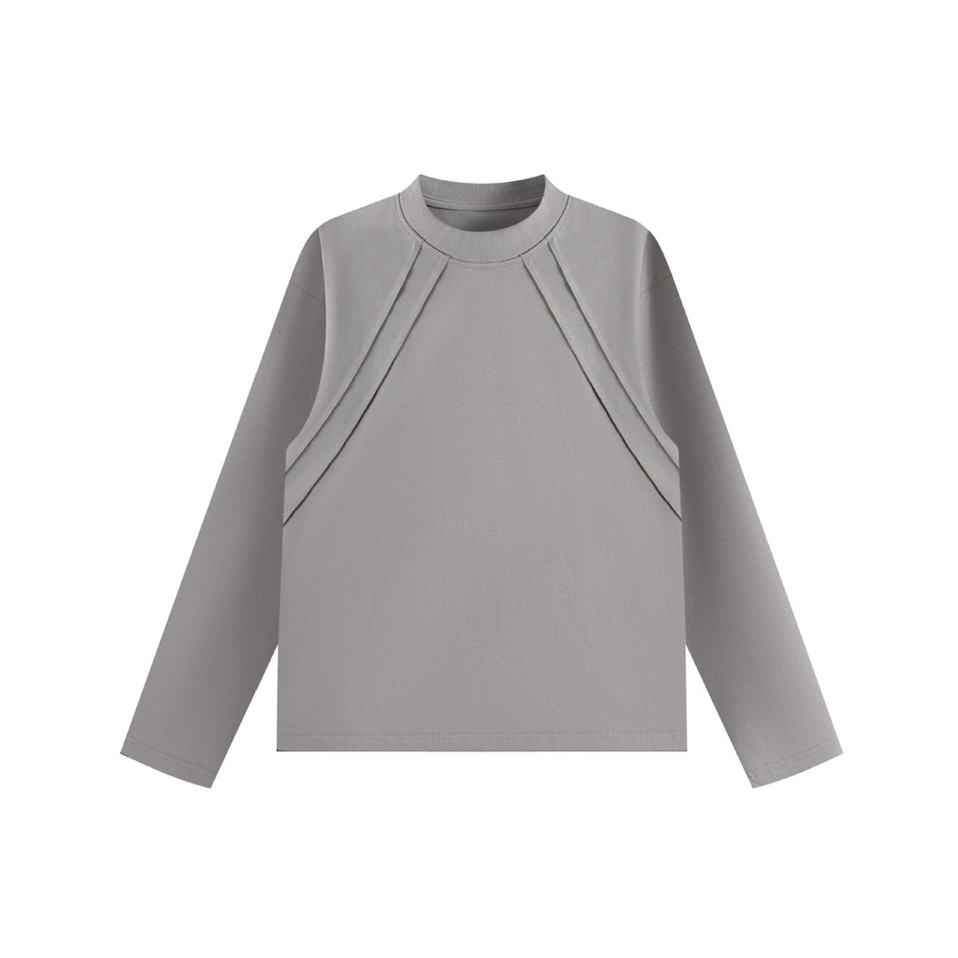 Unisex Oversize‑Sweatshirt mit dekorativer Lagenpasse und Rundhalsausschnitt Shop Nory