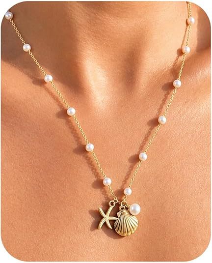 Damen Halskette mit mehrlagigem Design und maritimem Sternanhänger Shop Nory