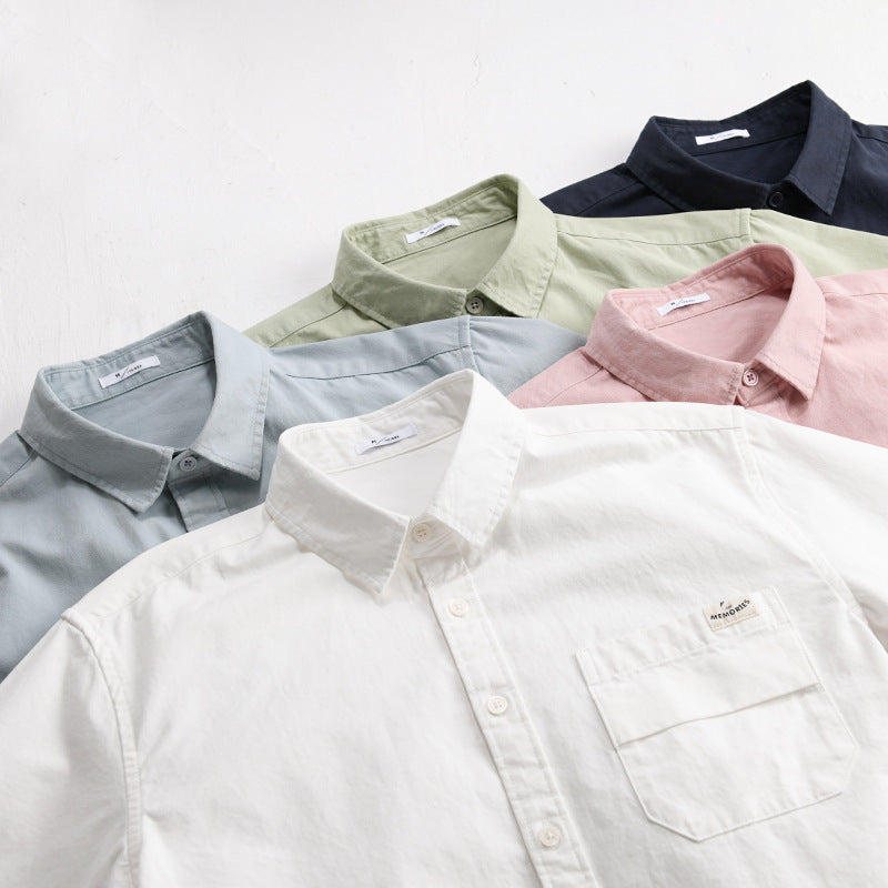 Herren Leichtes Baumwoll-Overshirt mit Kentkragen, Brusttasche und Relaxed-Fit Shop Nory