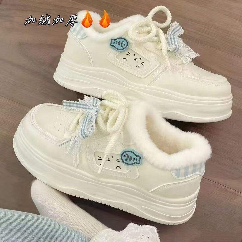 Damen Verspielte Sneakers mit einzigartiger Katzenapplikation