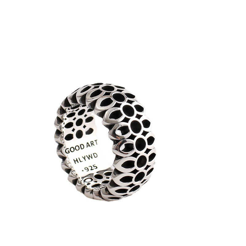 Damen Modischer Ring mit kunstvollem Lochdesign Shop Nory