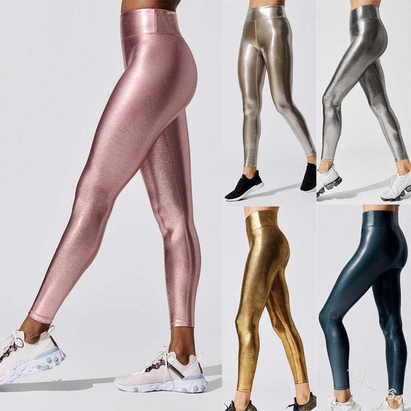 Damen Hochglänzende Leggings im eleganten Design