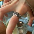 Damen Modischer Ring im modernen Wellen-Design Shop Nory
