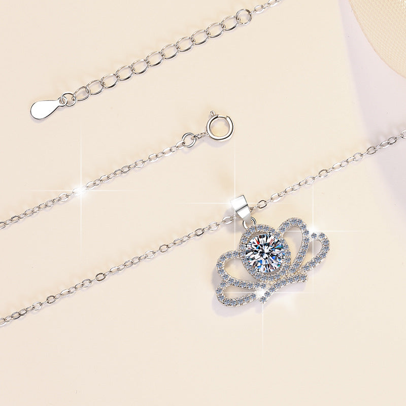 Damen Anhänger-Halskette mit prachtvollem Kronen-Design Shop Nory