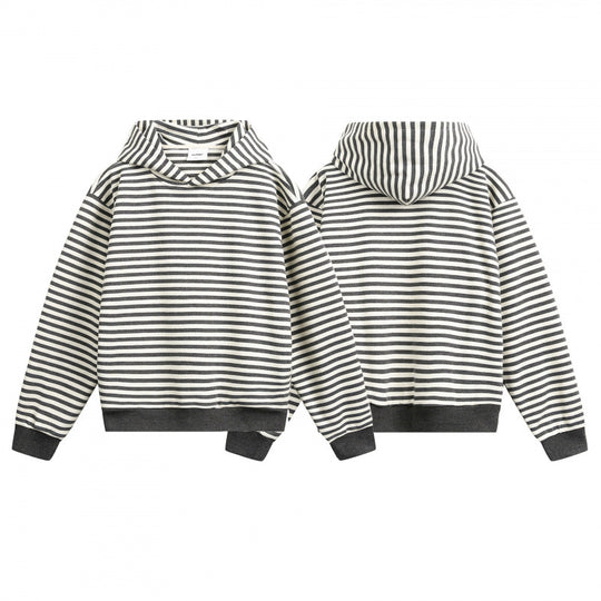 Unisex Gestreifter Oversize-Hoodie aus Baumwoll-Mix mit Rippbündchen Shop Nory