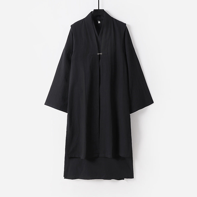 Unisex Langer Oversize-Kimono‑Mantel mit dezentem Knebelverschluss und weiter Silhouette Shop Nory