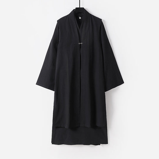 Unisex Langer Oversize-Kimono‑Mantel mit dezentem Knebelverschluss und weiter Silhouette Shop Nory