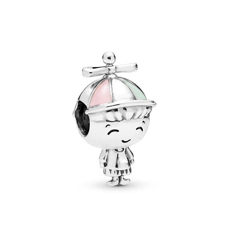 Facettierter Kristall-Charme Perlenanhänger Für Charm-Armband mit Zirkonia-Einfassung