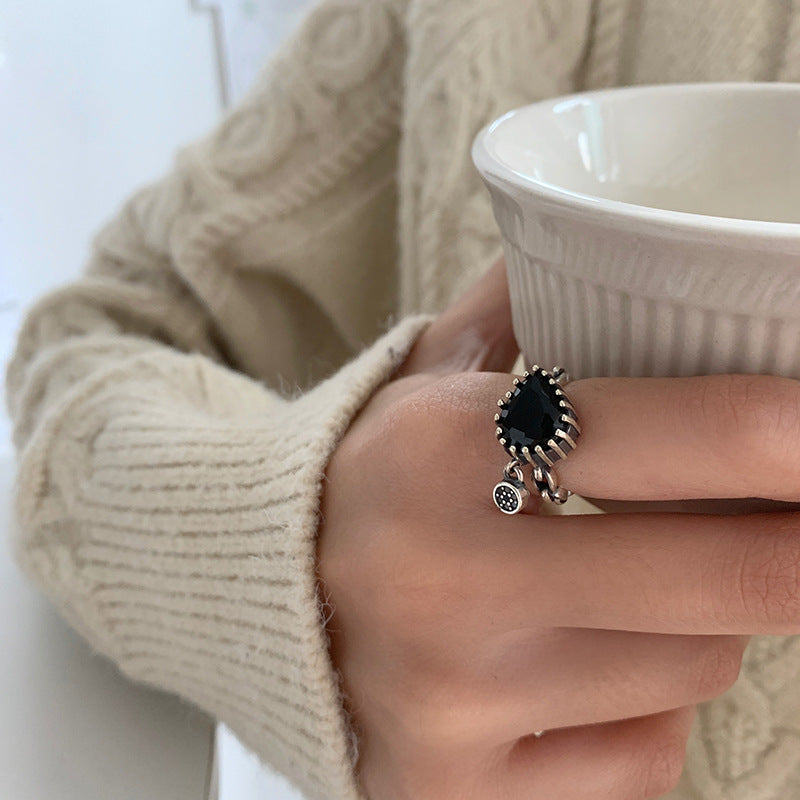 Damen Statement-Ring mit funkelndem Stein Shop Nory