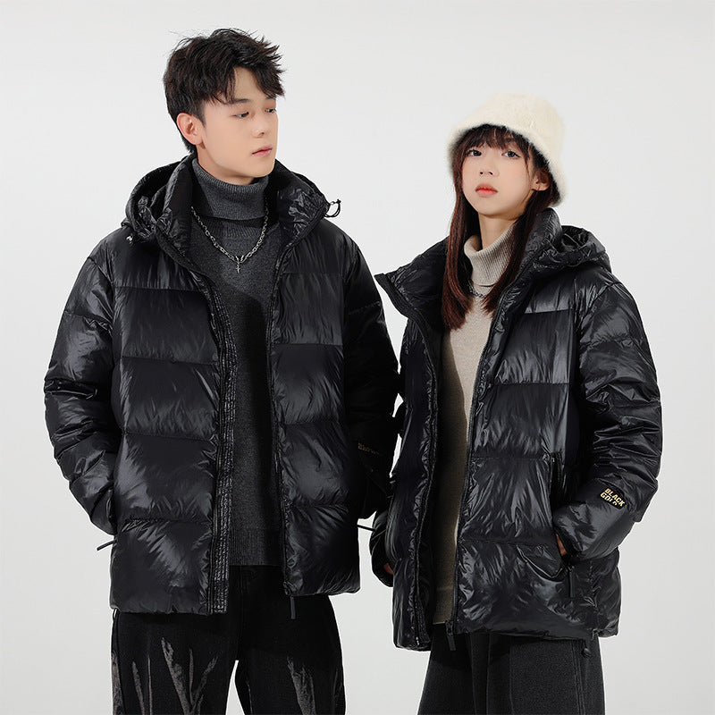 Unisex Wattierte Kapuzenjacke mit Thermo-Isolierung und verstellbarem Saum Shop Nory
