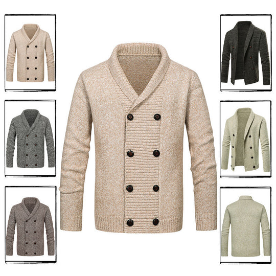 Herren Strickjacke mit Schalkragen und doppelter Knopfleiste Shop Nory