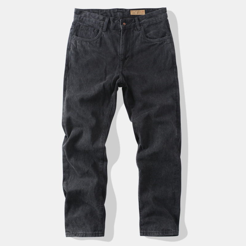 Herren Tapered Relaxed Denim-Jeans mit hoher Bundhöhe und cleaner Used-Optik Shop Nory