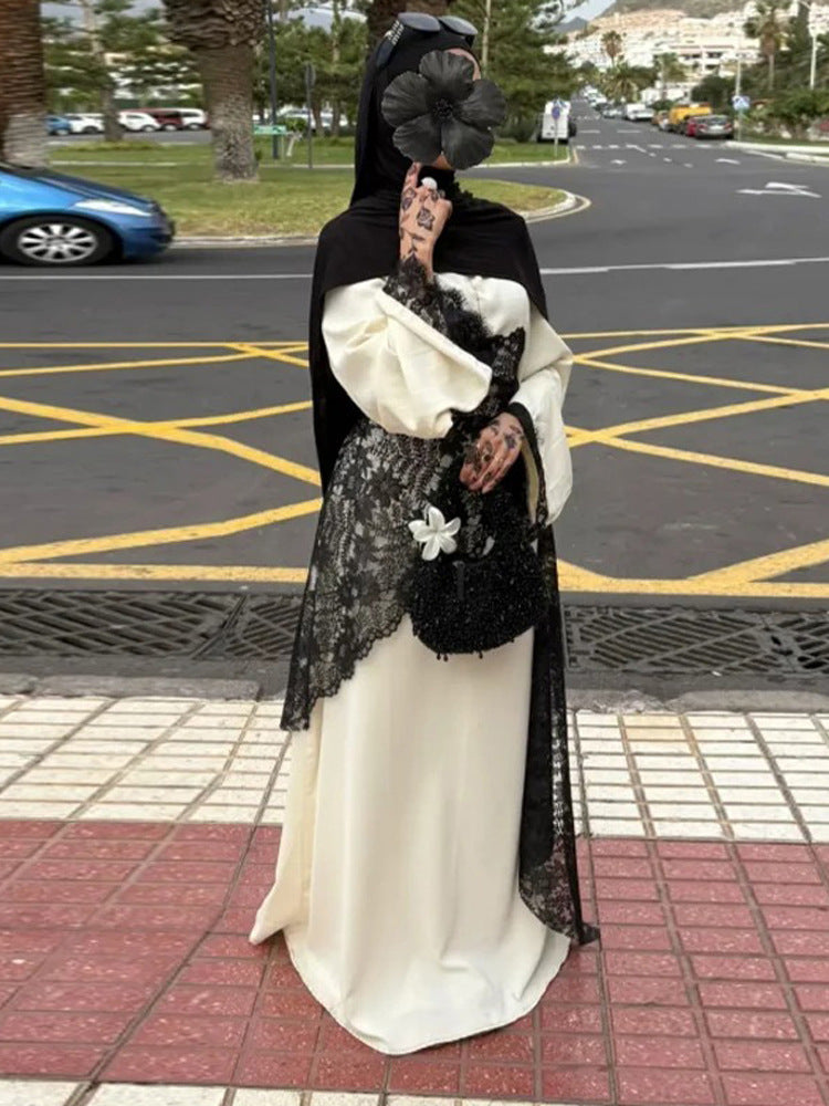 Damen Lagenlook-Spitzen-Tunika mit Bindegürtel und asymmetrischem Saum Shop Nory