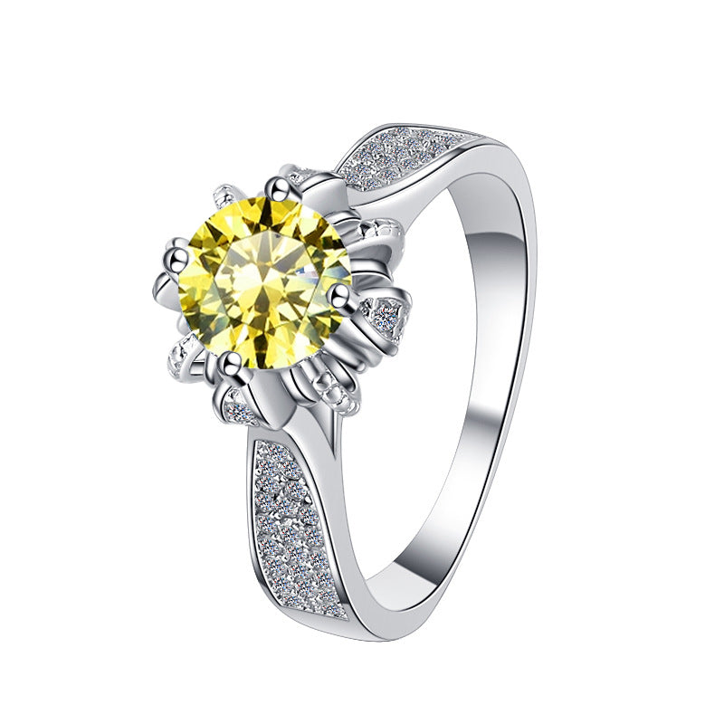 Damen Eleganter Verlobungsring mit kunstvollem Zirkonia-Besatz Shop Nory