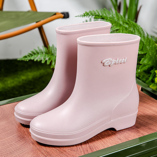 Damen Kurzschaftige Plateau-Gummistiefelette mit nahtloser Vollgummi-Konstruktion Shop Nory