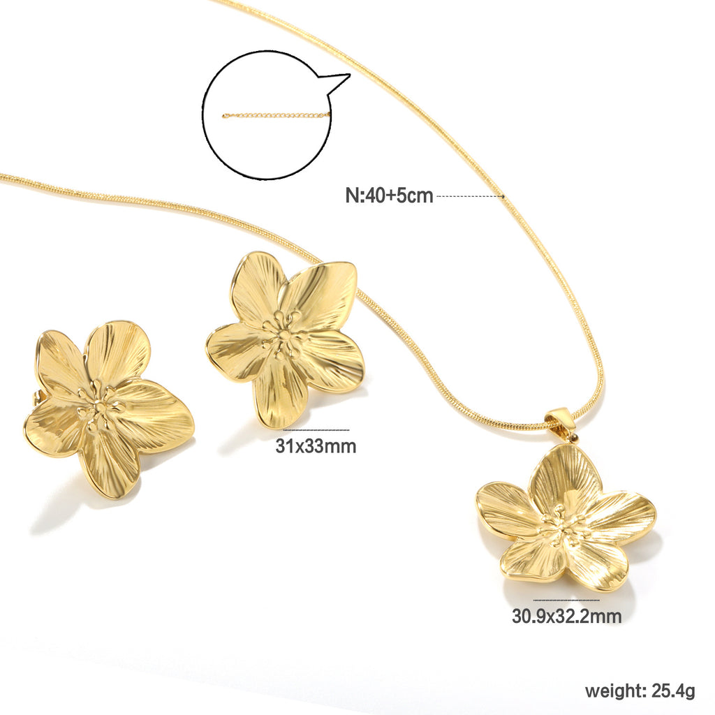 Damen Schmuckset mit blütenförmigen Anhängern Shop Nory