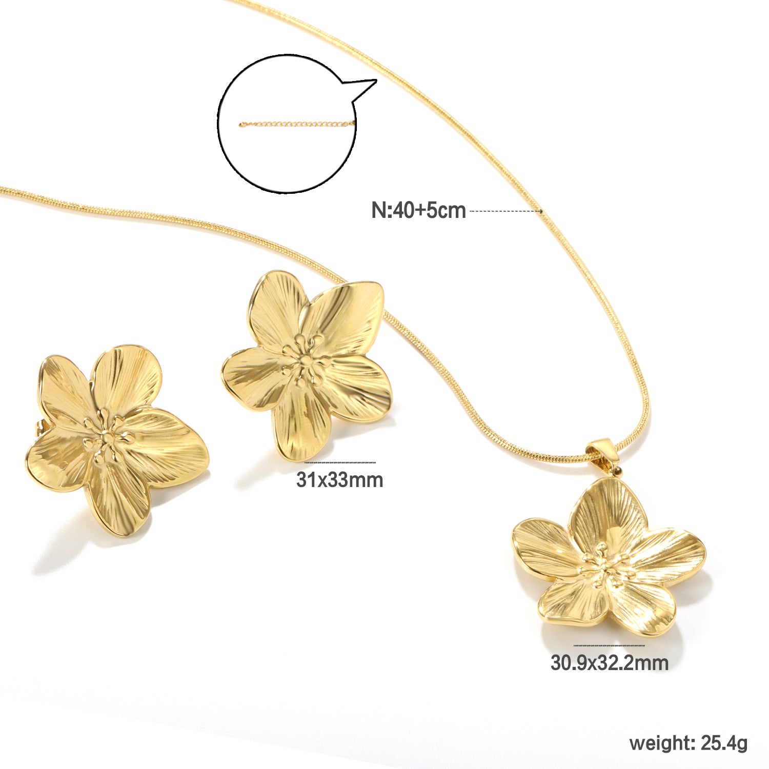 Damen Schmuckset mit goldfarbigem Sonnenanhänger und eleganter Kette Shop Nory
