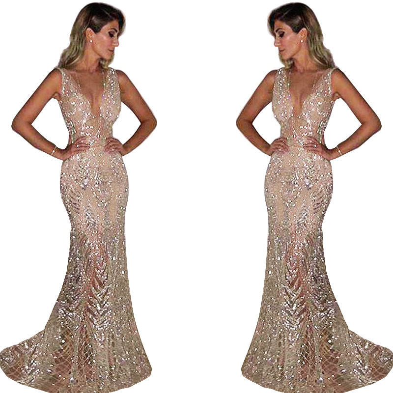 Damen Elegantes Abendkleid mit schimmernden Pailletten und figurbetontem Schnitt