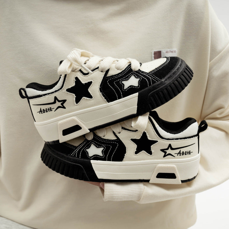 Damen Sneakers mit stilvollem Sternenmuster und bequemer Sohle Shopnory