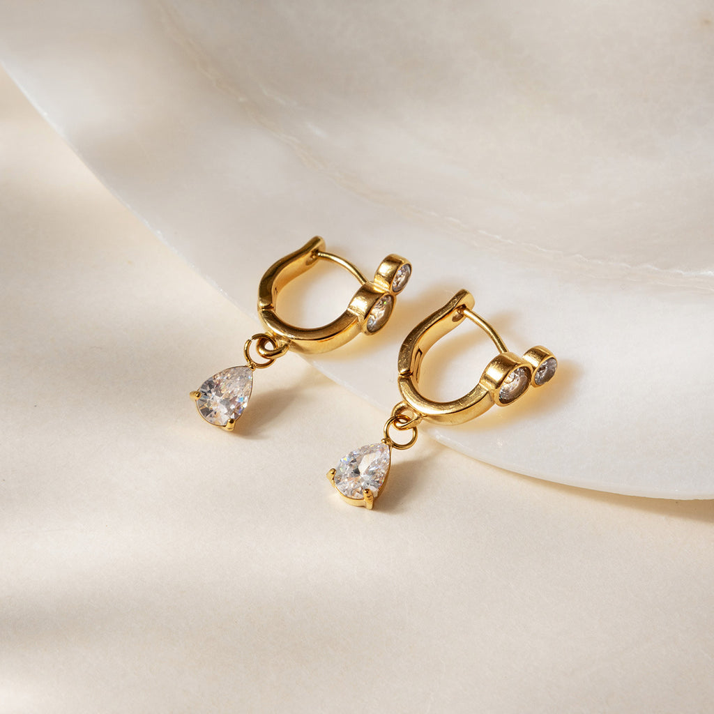 Damen Ohrhänger mit eleganten Zirkonia-Details und hypoallergenen Eigenschaften Shop Nory