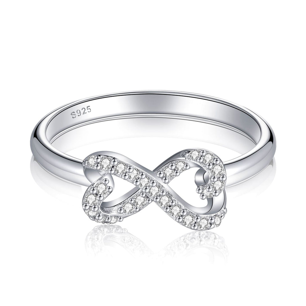 Damen Infinity-Ring mit filigranem Design und funkelndem Zirkonia-Besatz Shop Nory