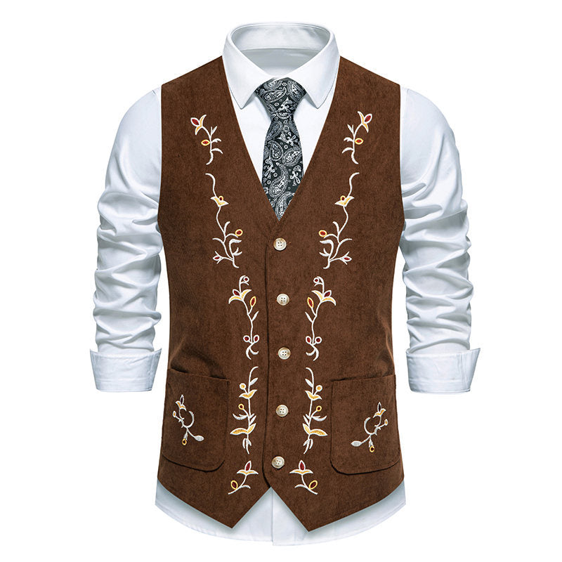 Damen elegante bestickte Weste Shopnory
