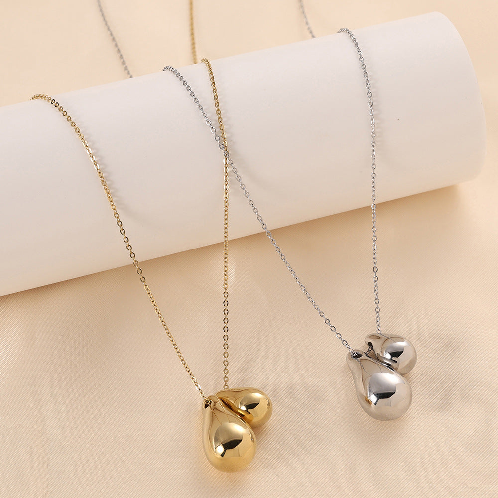 Damen Halskette mit eleganten tropfenförmigen Anhängern Shop Nory
