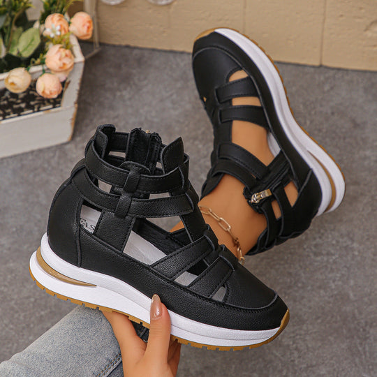 Damen sportive Sneaker-Sandalen mit atmungsaktiven Riemen und rutschfester Sohle
