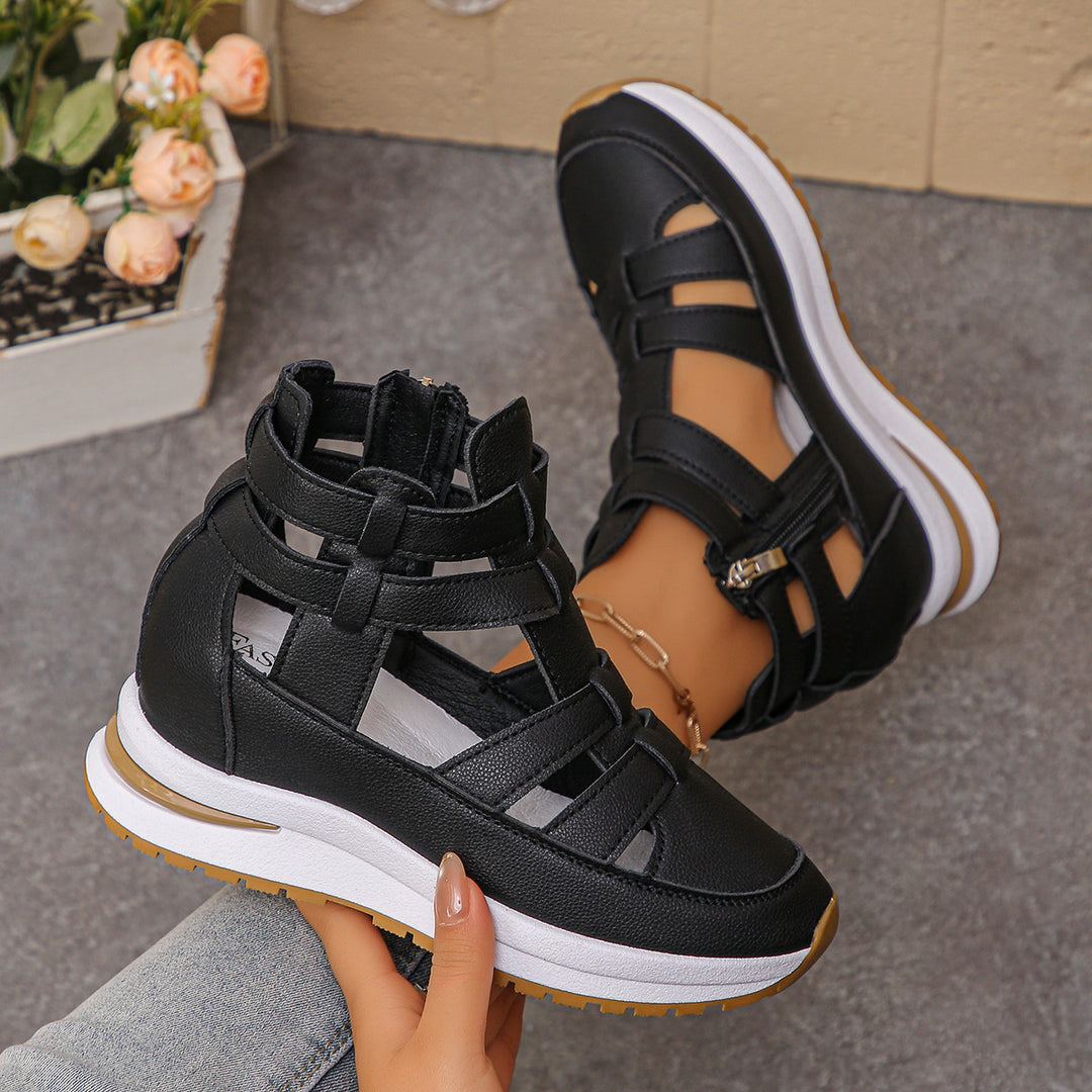 Damen Sportliche Plateau-Sandale mit geflochtenem Riemen und dämpfender Profilsohle Shop Nory