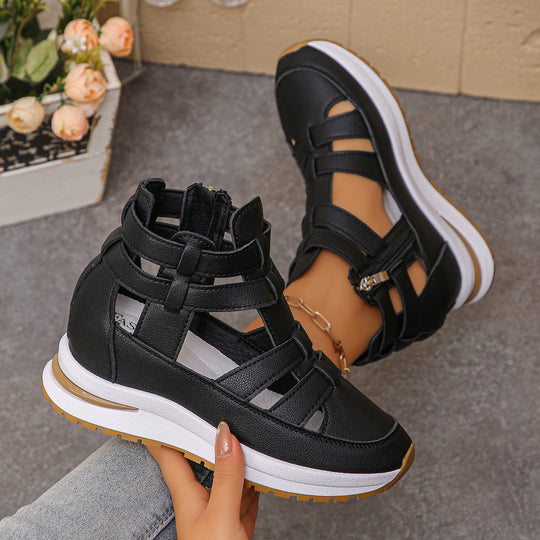 Damen Sportliche Plateau-Sandale mit geflochtenem Riemen und dämpfender Profilsohle Shop Nory