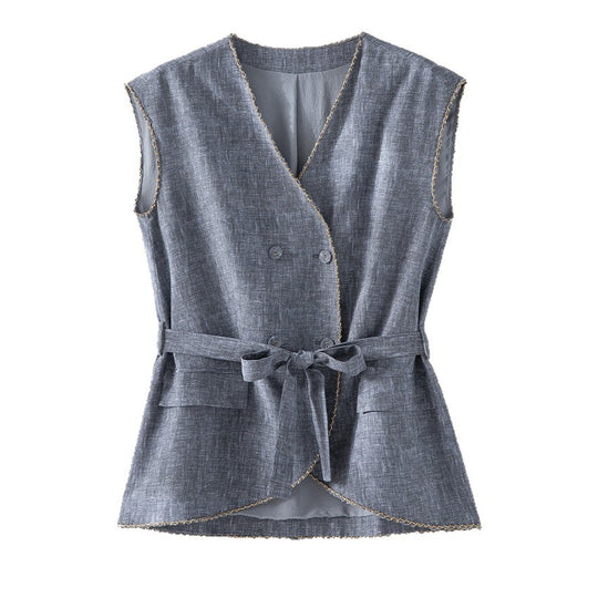 Damen Hochtaillierte Palazzo-Hose aus Leinenmix mit Bundfalten und elastischem Komfortbund Shop Nory