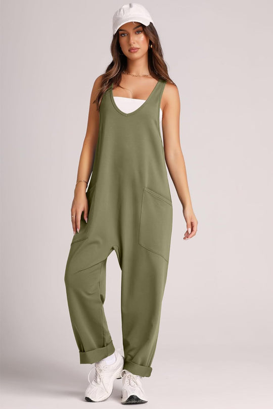 Damen Jumpsuit mit großzügigen Taschen und weichem Stretchmaterial