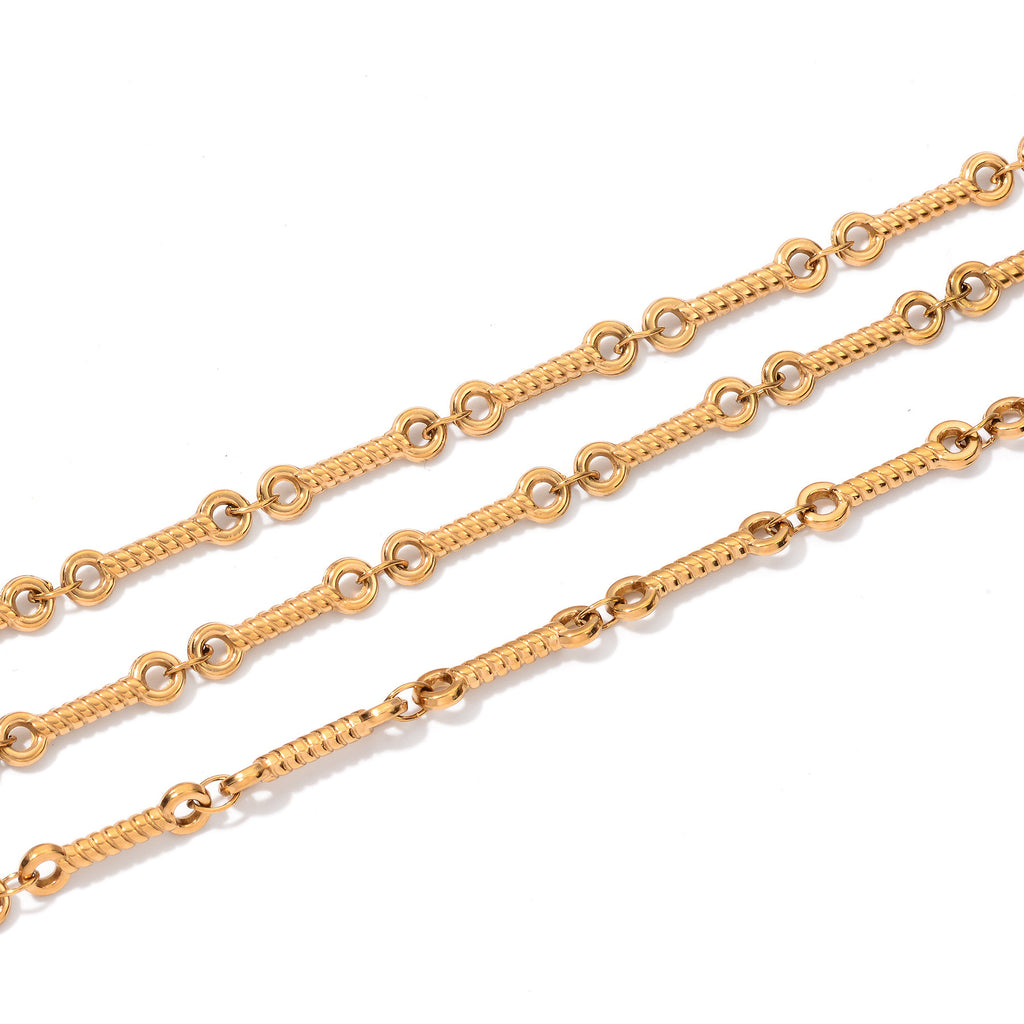 Damen elegante Kette mit filigranem Muster Shop Nory