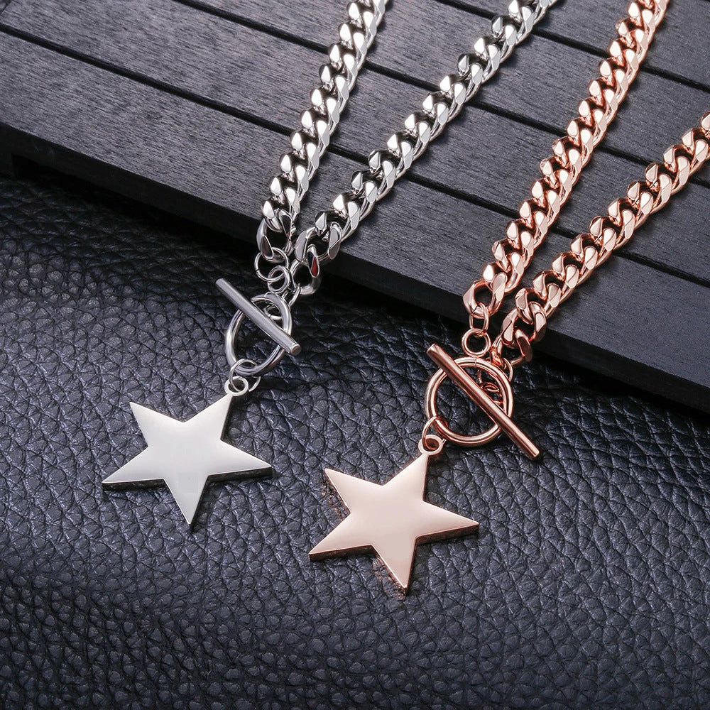 Damen Halskette mit Sternanhänger aus hochwertigem Edelstahl Shop Nory