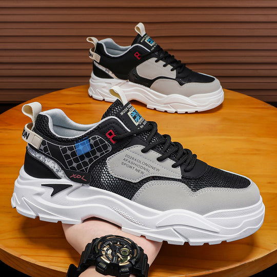 Herren Chunky-Sneaker mit atmungsaktivem Mesh, gepolsterter Plateausohle und technischer Komfortdämpfung Shopy Nory