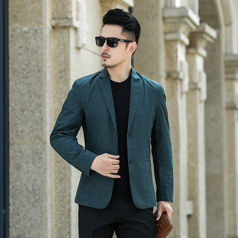 Herren Slim-Fit Sakko mit dezentem Allover‑Punktmuster Shop Nory