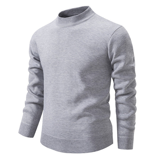 Herren Hochwertiger Strickpullover mit modernem Stehkragen