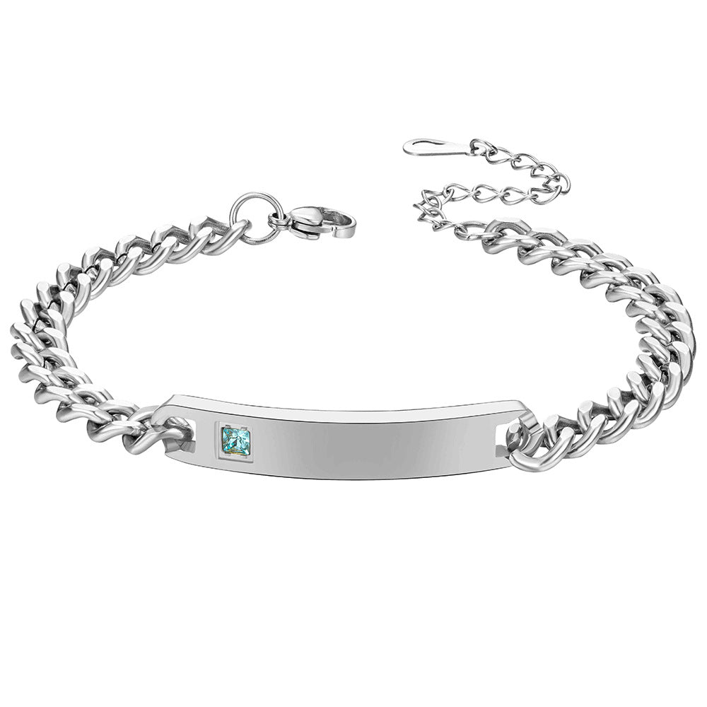 Damen Elegantes Kettenarmband mit personalisierbarem Anhänger Shop Nory