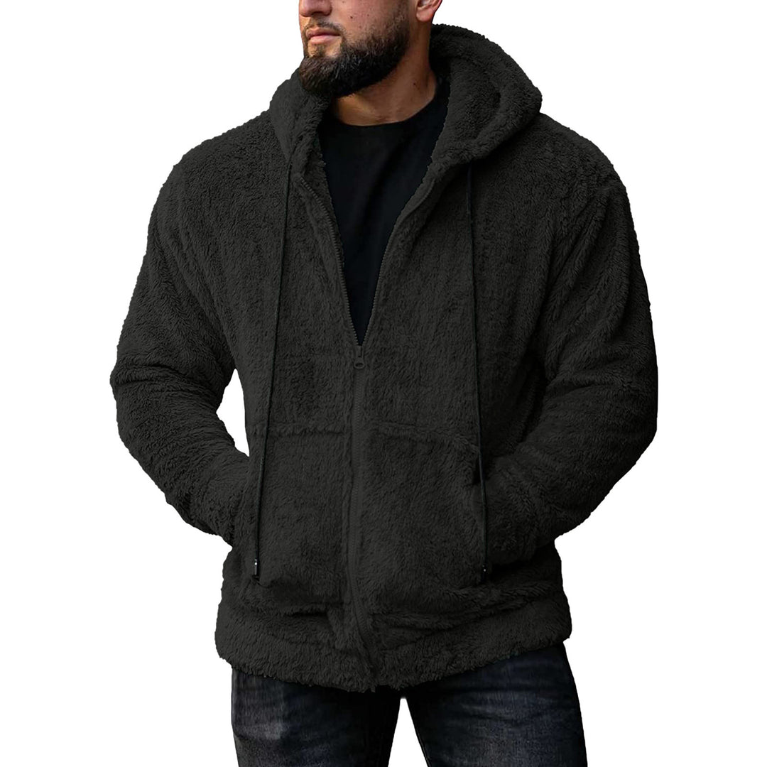 Herren nan kuschelige Teddyfleece Kapuzenjacke mit durchgehendem Reißverschluss Shop Nory