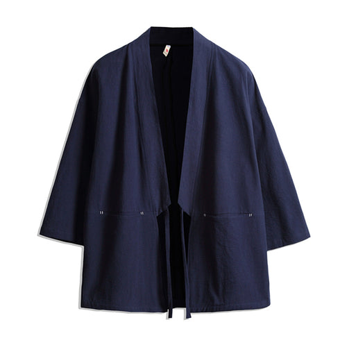 Unisex Kimono-Jacke im Oversize‑Schnitt aus leichter Baumwollmischung mit Bindegürtel Shop Nory