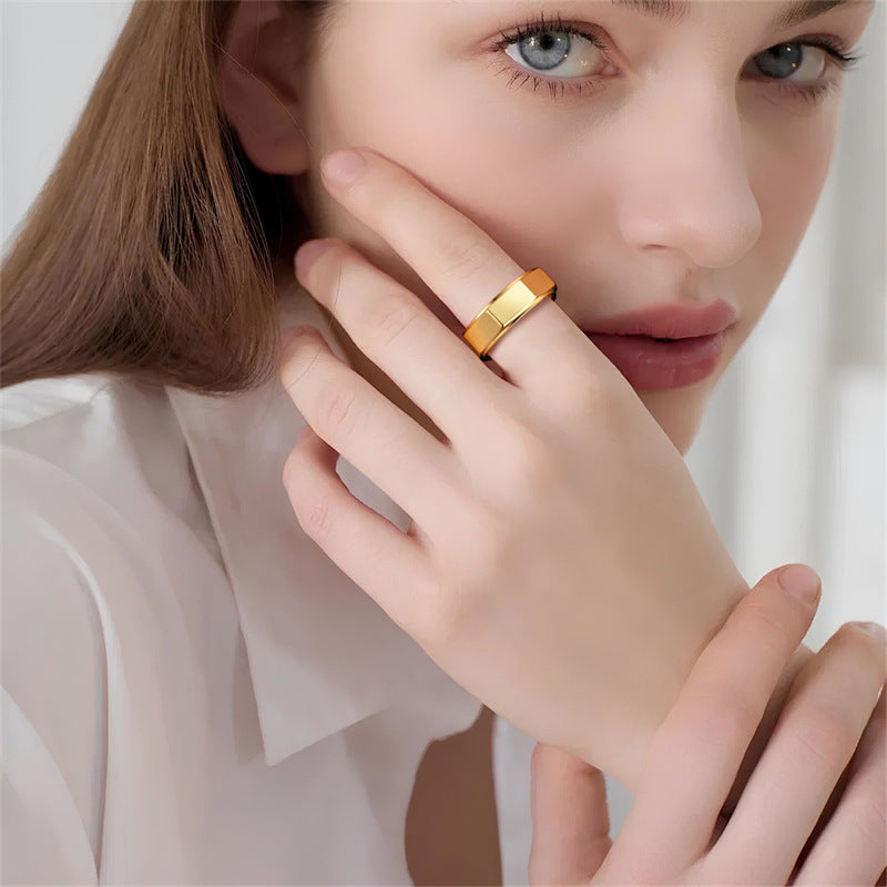 Herren Ring mit künstlerischem hexagonalen Design Shop Nory