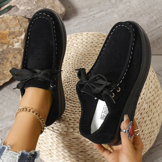 Damen Keilsneaker im Mokassinstil mit Veloursoptik und gepolsterter Komfortsohle Shop Nory
