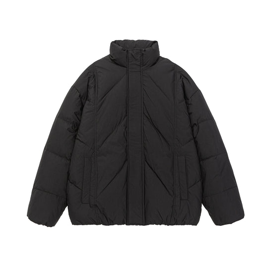 Unisex Oversized gesteppte Winterjacke mit hohem Stehkragen und verdecktem Reißverschluss Shop Nory