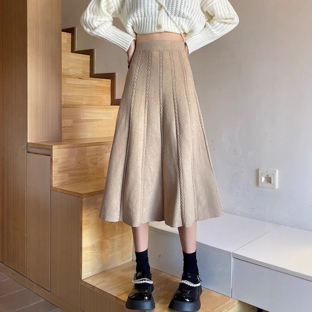 Damen Eleganter Plisseerock mit hohem Taillenschnitt Shop Nory
