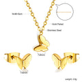 Damen Schmuckset mit stilvollem Schmetterlingsanhänger und passenden Ohrringen Shop Nory