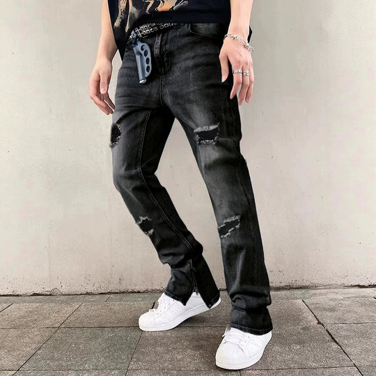 Herren Flared Jeans mit Reißverschluss Shop Nory
