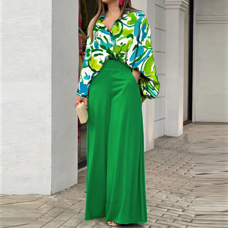 Damen Fließende Highwaist Palazzo‑Hose mit weitem Bein und elegantem Satinfall Shop Nory