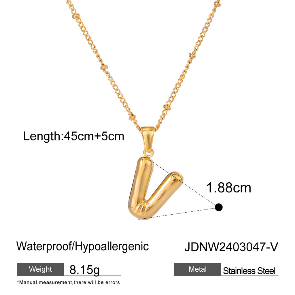 Damen Halskette mit persönlichem Z-Anhänger aus hochwertigem Edelstahl Shop Nory