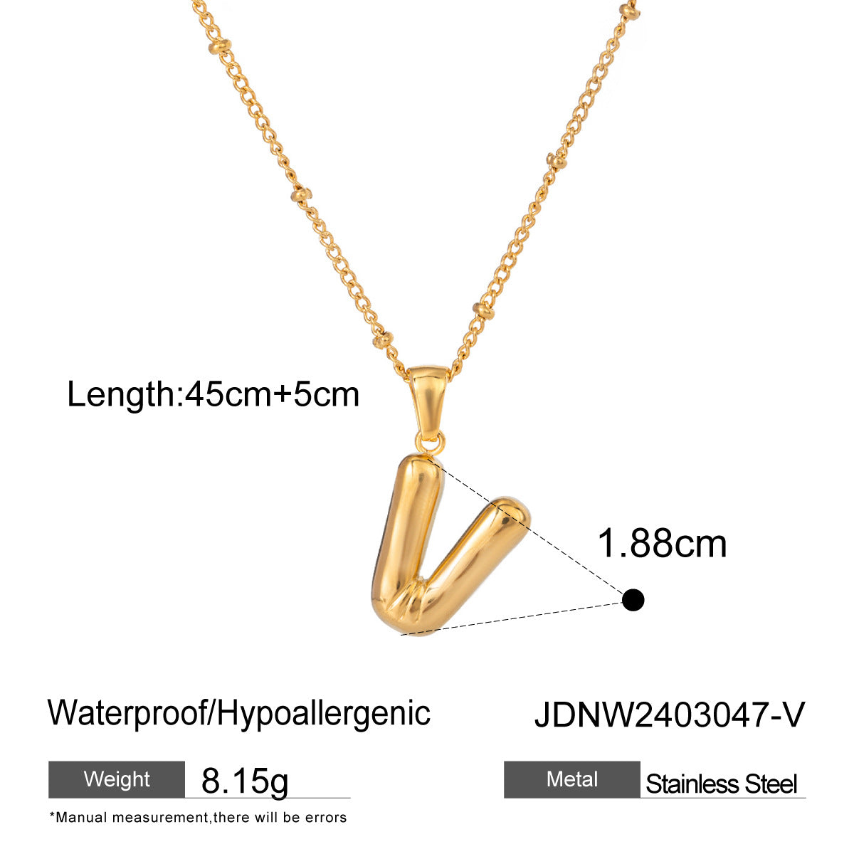 Damen Halskette mit persönlichem Z-Anhänger aus hochwertigem Edelstahl Shop Nory