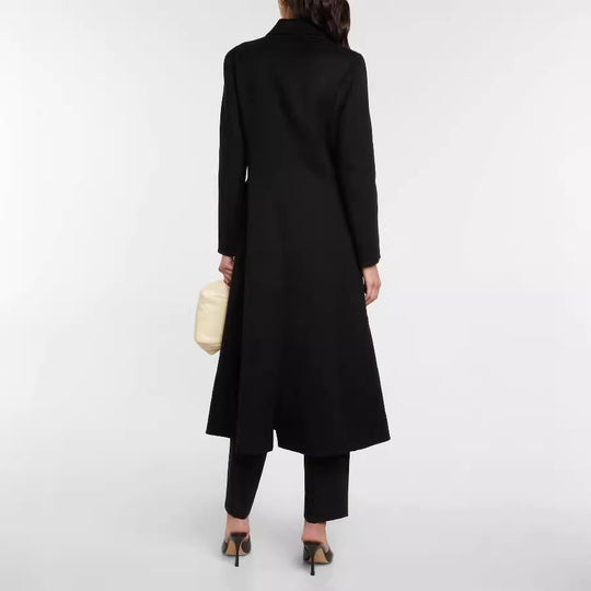 Damen Maxilanger Einreihiger Blazermantel mit cleanem Fall und Klappentaschen Shop Nory